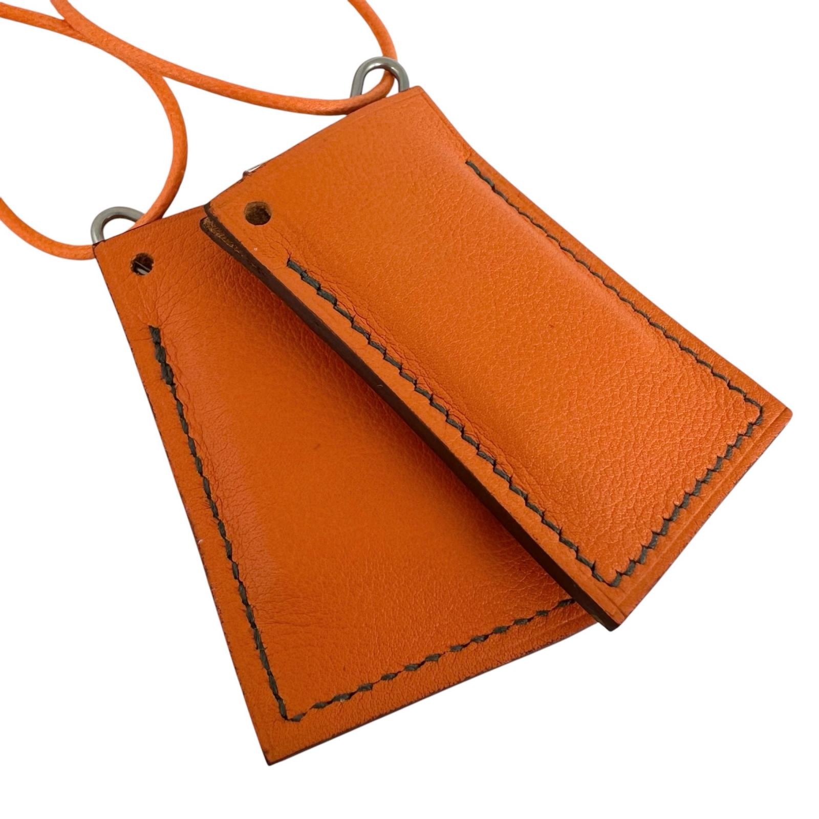 HERMES PendantNecklace symbol Necklace metal/leather unisex