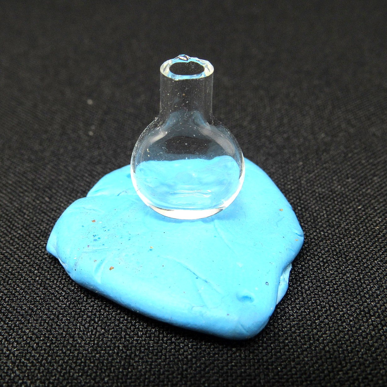 Bottle Flask Clear Glass Vial 1inch Charm Cremation Ashes US Seller T