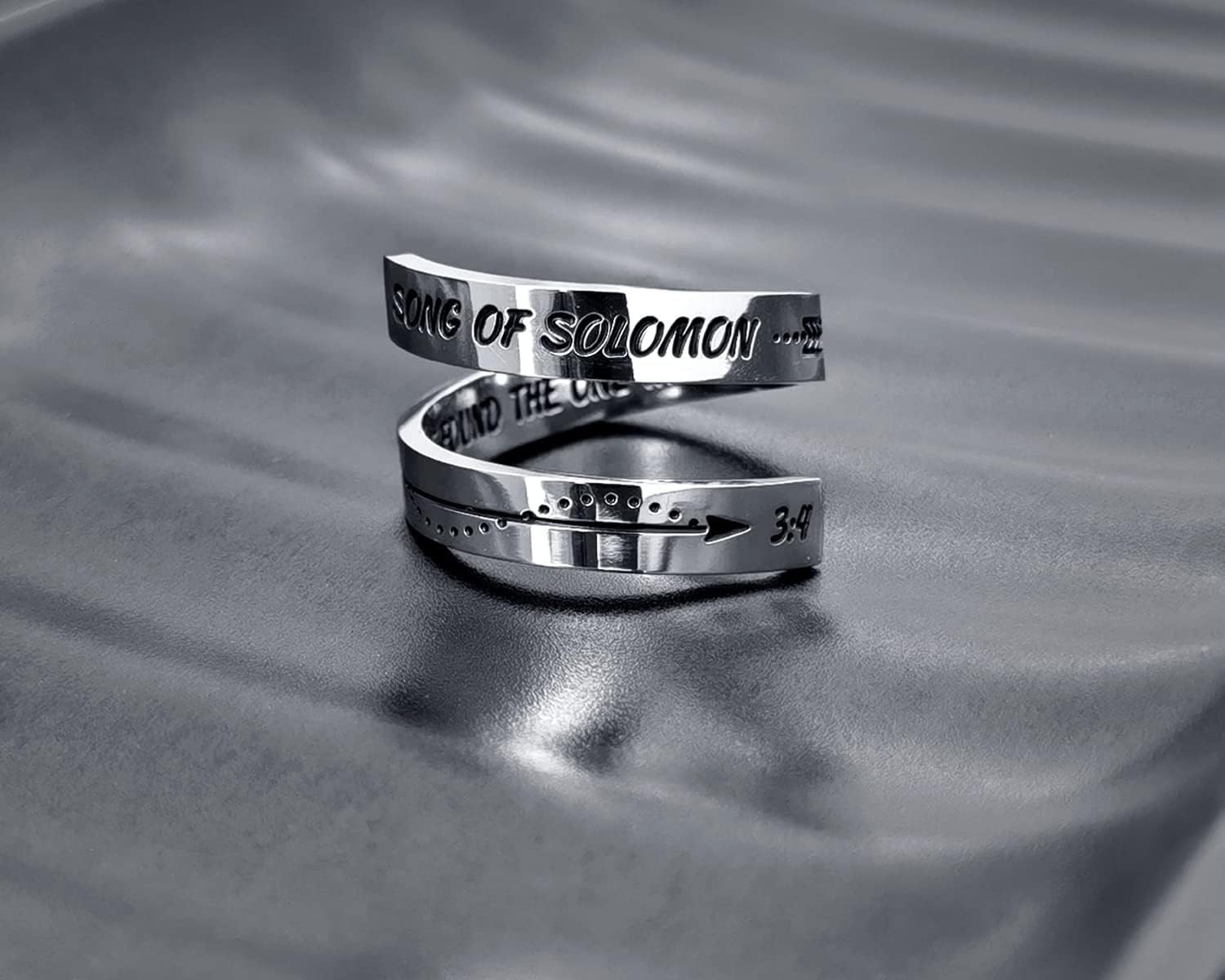 Engraved Silver Thumb Ring – Encouraging Jewelry Gift for Mother’s Day & Beyond