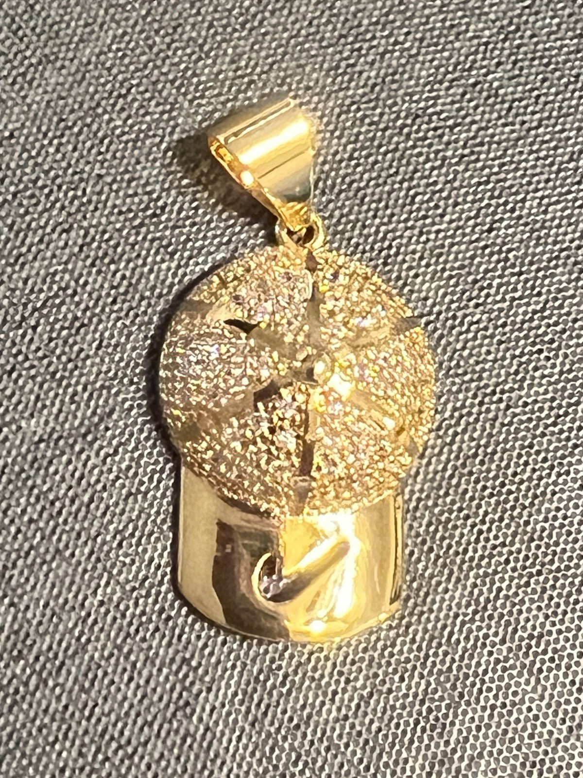 Nike Gold Tone Cap-Shaped Pendant Necklace Charm Sports Theme No Stone