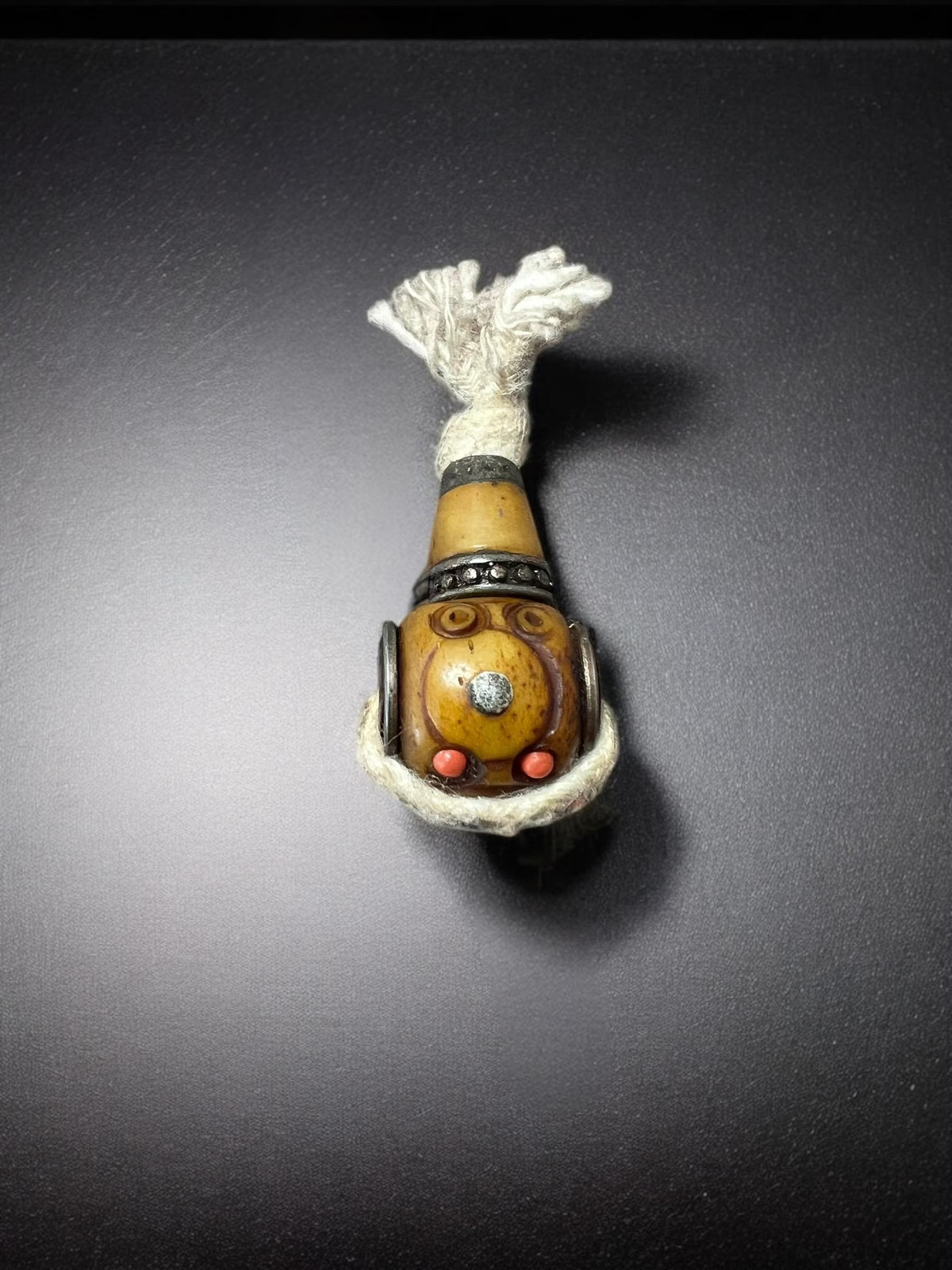 Hand-Carved Nepal Tibet Yak Bone Guru Bead for Mala Prayer Beads