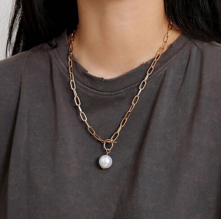 8-9 mm AAA Natural Round South Sea White Pearl Necklace 19″ 14k Gold P
