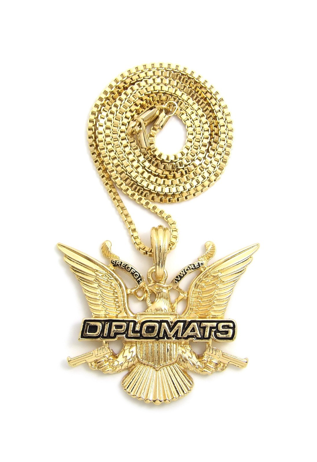 NEW DIPLOMATS EAGLE PENDANT & 24″ VARIOUS CHAINS HIP HOP NECKLACES XSP725