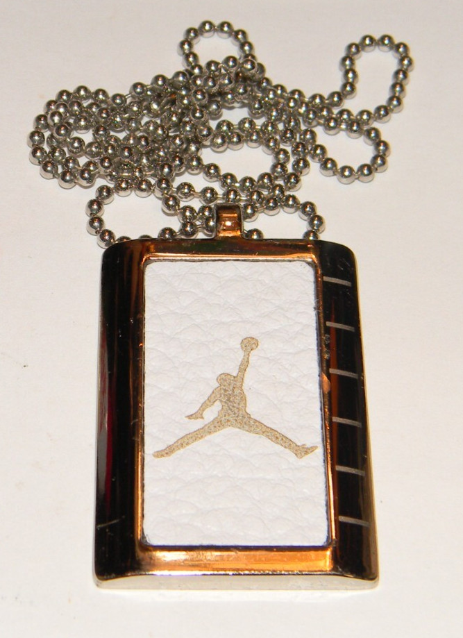 Nike AF-1 Air Jordan Authentic Hang Tag Pendant Necklace Michael Jumping