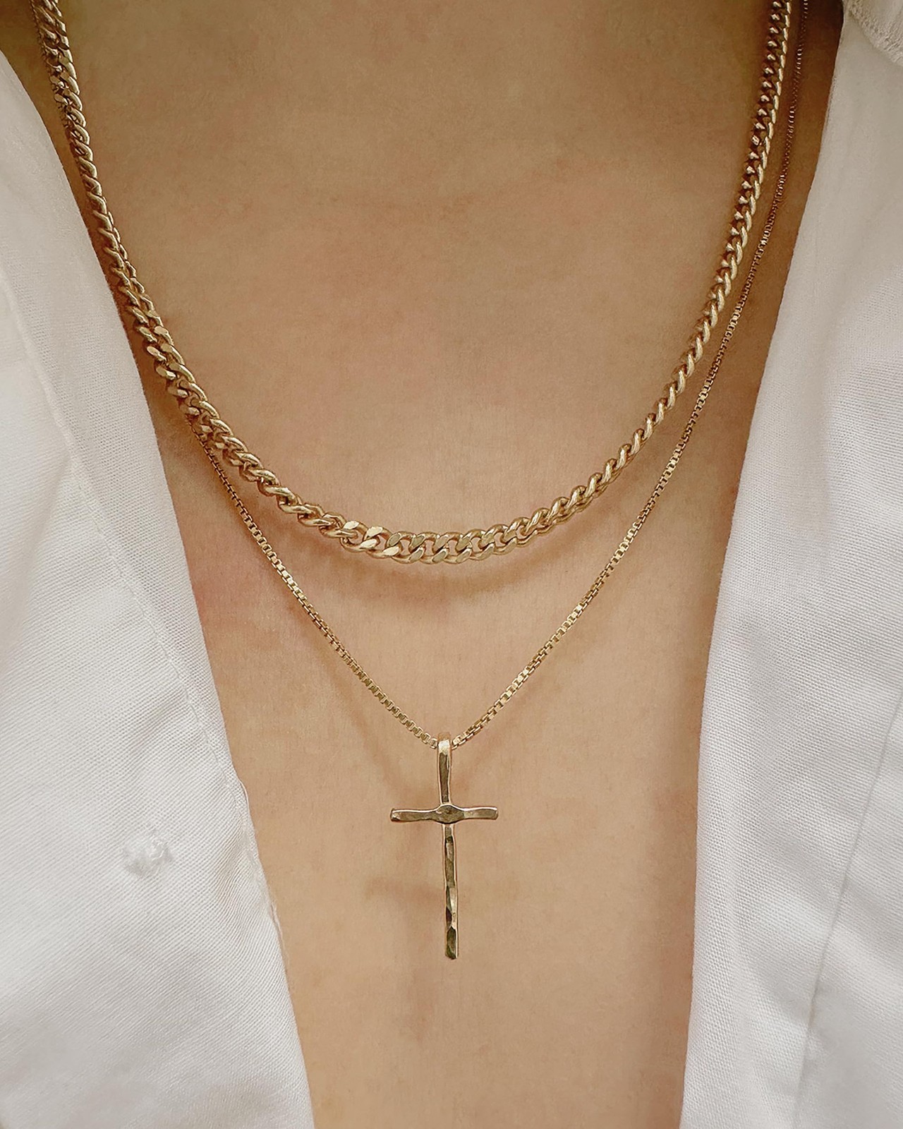 Skinny Cross Necklace for Women – 3Year Color Guarantee – Waterproof, NonTarn…