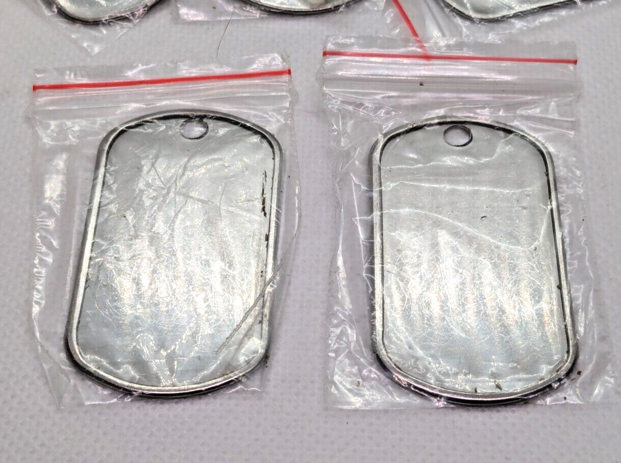 Lot of 30 Blank Plain Stainless Steel Dog Tags Pendant Matte Finish Jewelry