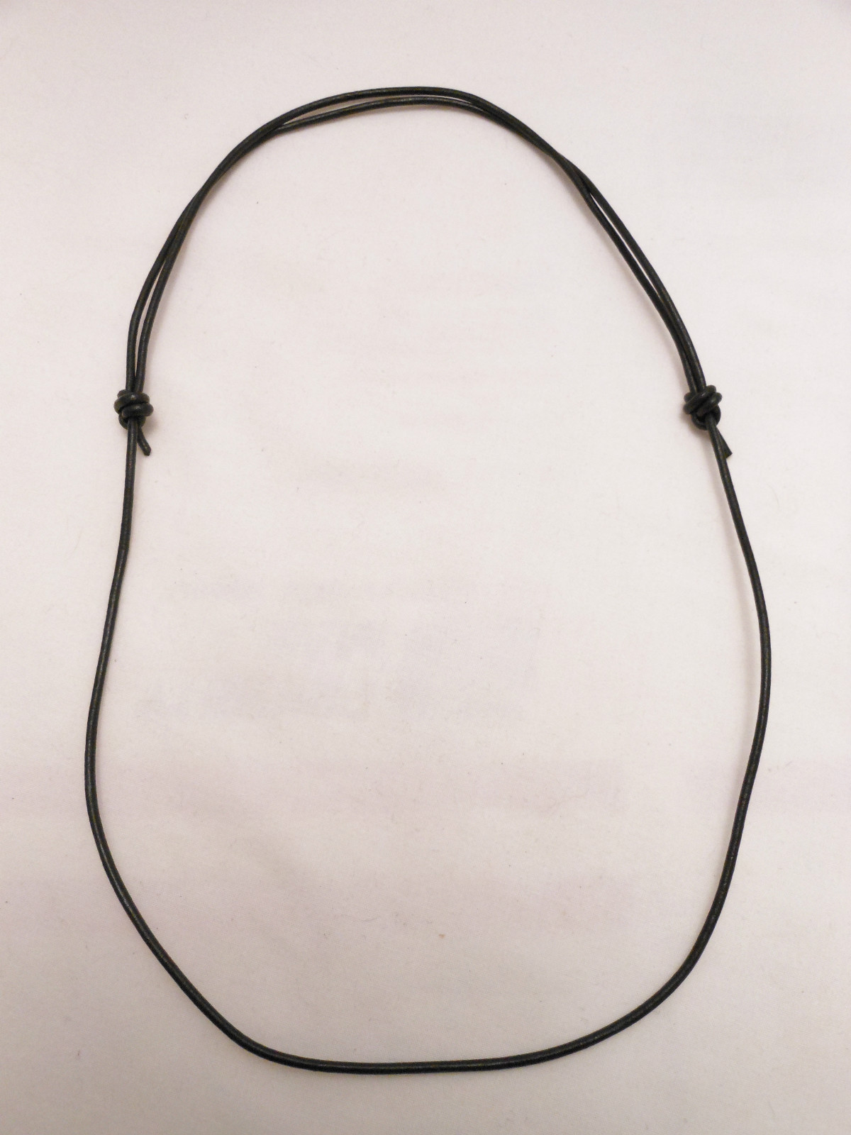 Black Leather Adjustable Surfer Necklace- Unisex – Made in USA