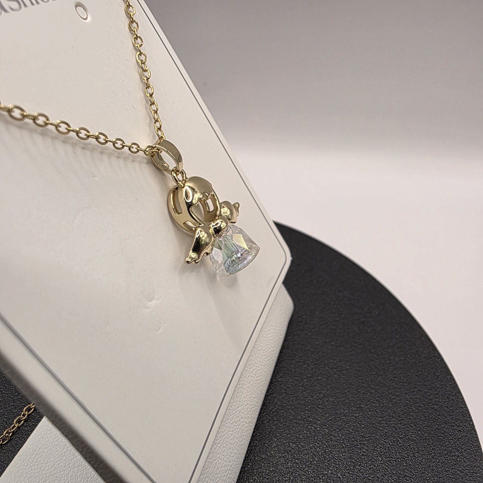 Stainless Steel Copper Plated 16″Necklace w/19mm Angel Pendant