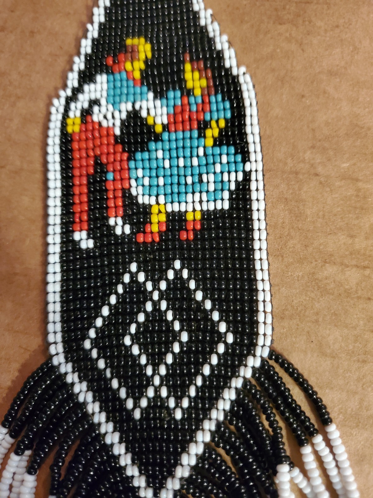 Beaded Fringe Tie Necklace
