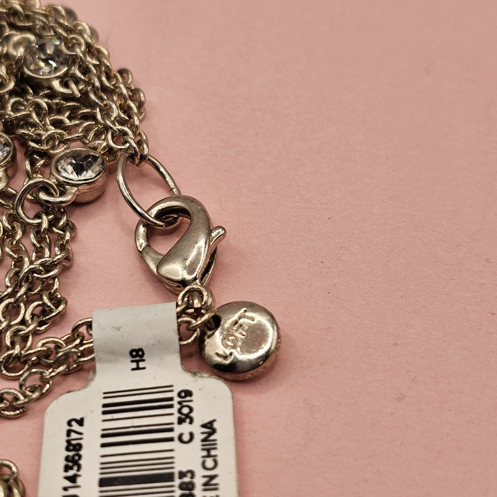 Goldtone Designer Necklace Lot 2 Madewell 1 Long Loft Rhinestone