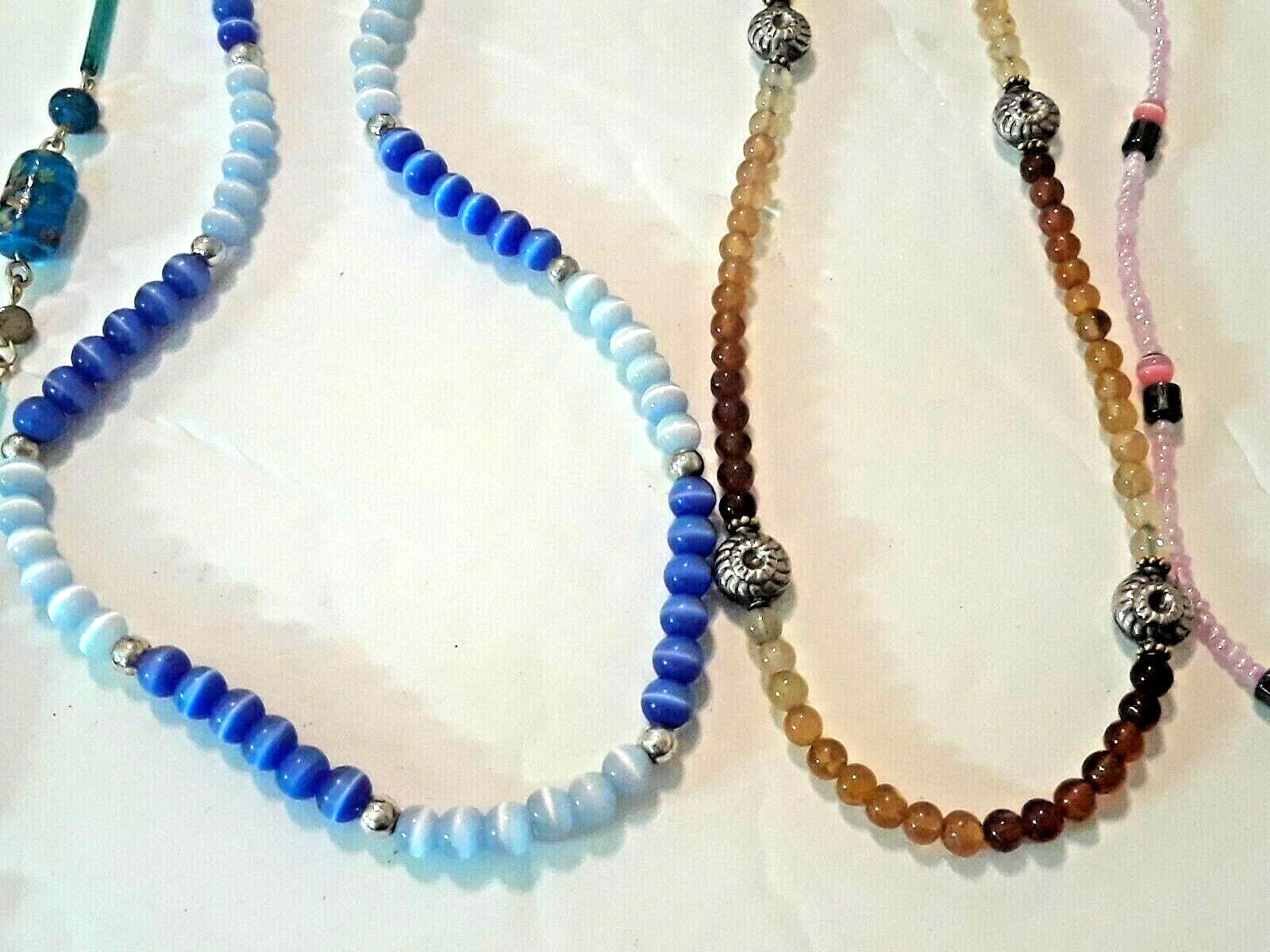 Beautiful colorful necklaces. Crystal, Glass, gem beads. moon glow, art glass +