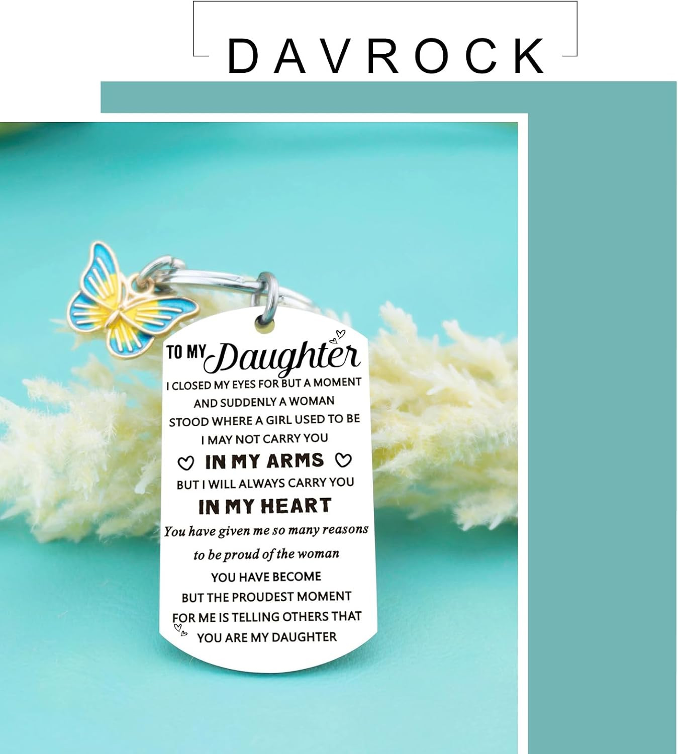 Daughter Gifts for Adults To My Daughter Keychain Mothers Day Christmas Birthday