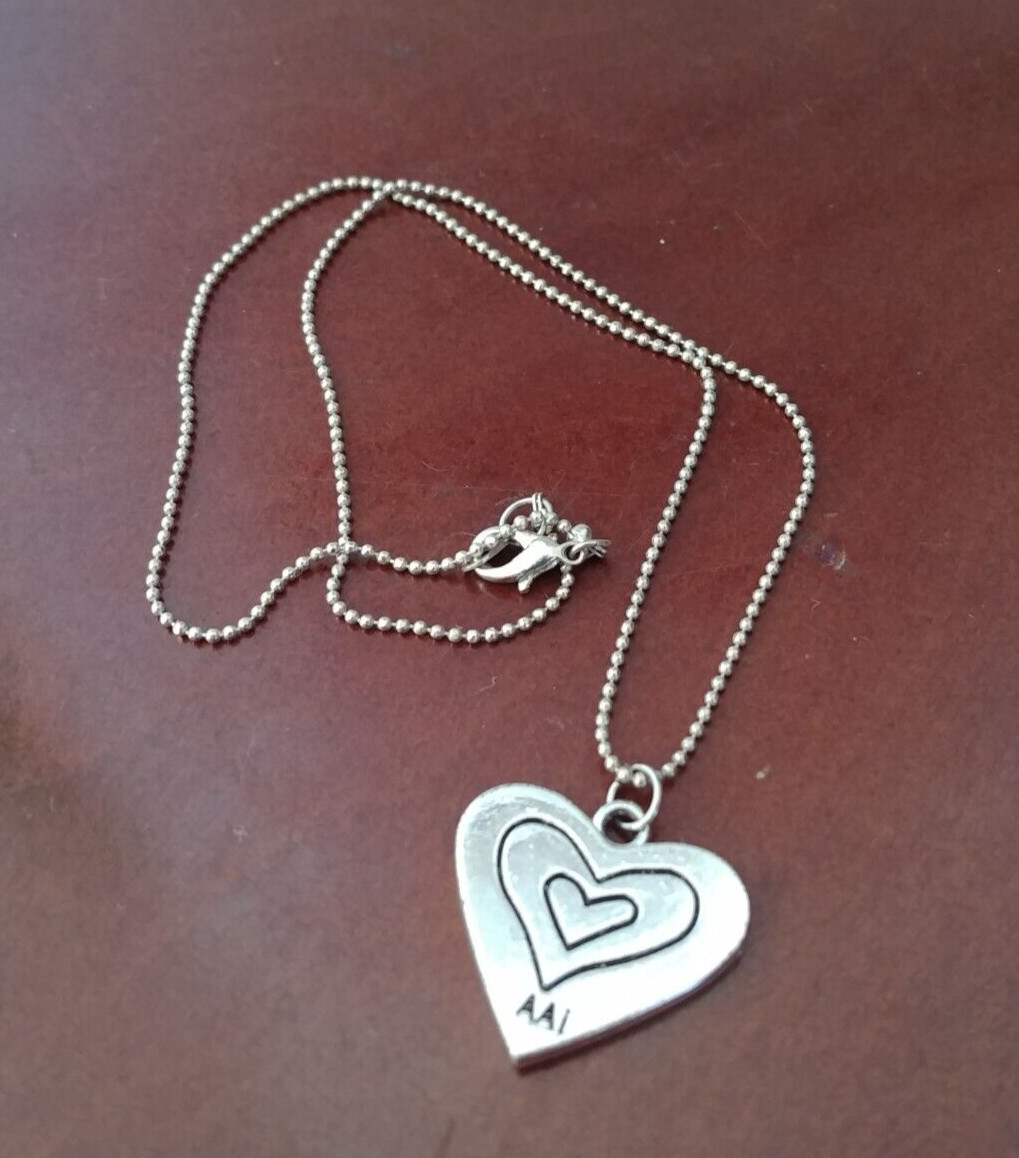 Fashion Tibetan Silver Enamel Pink Heart Beaded Necklace Pendant Women Jewelry