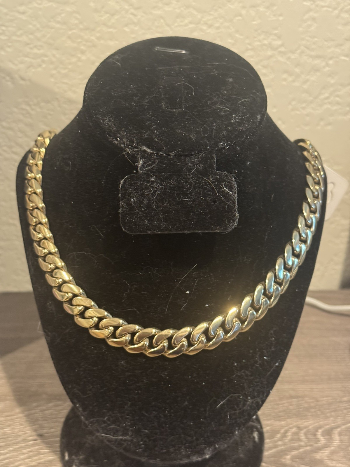 Necklace Stainless Steel Gold Miami Cuban Curb Jewelry Chain 14K Gold Plate