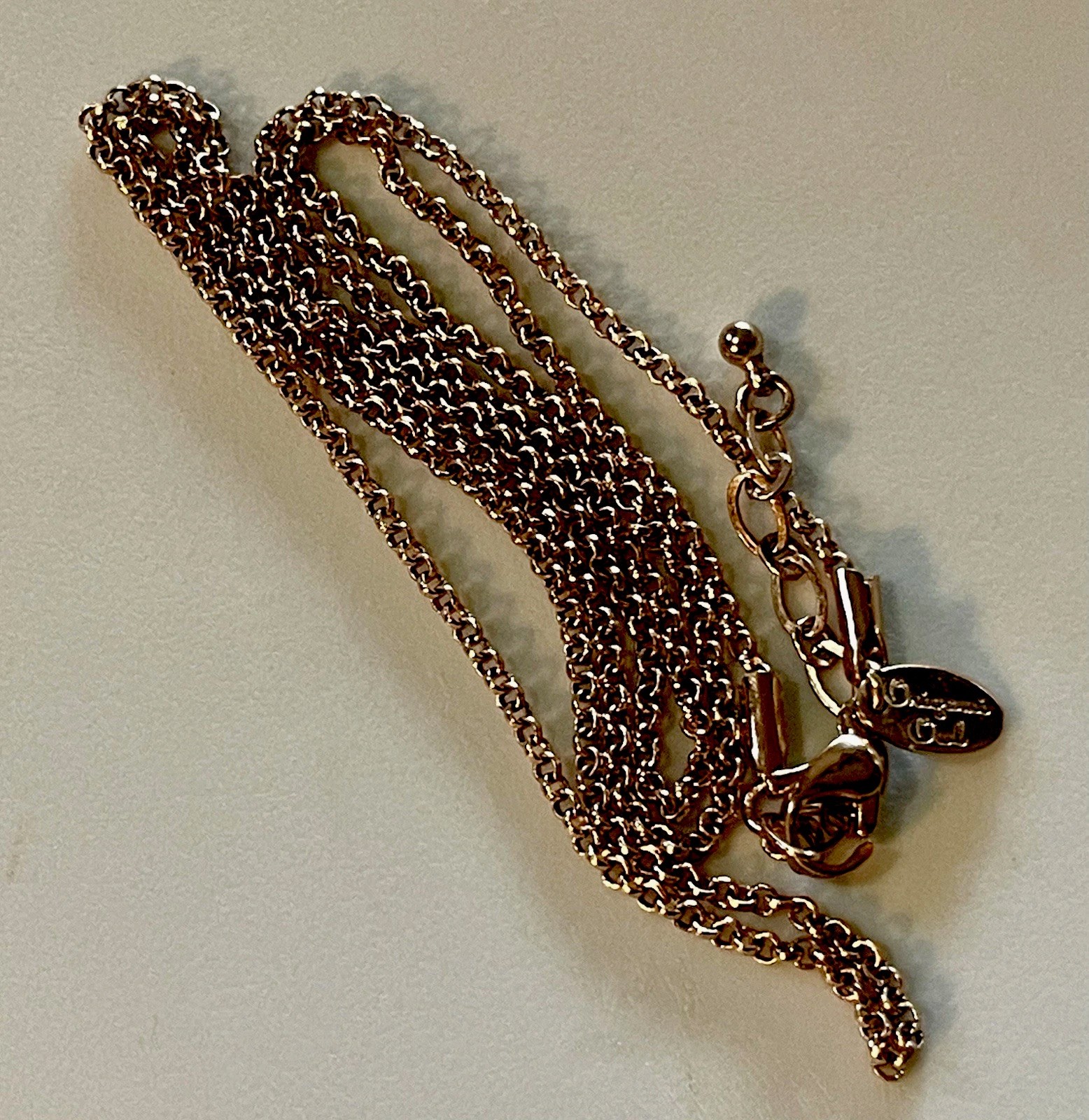 Authentic Origami Owl 24-26” 2mm Rose Gold Tone Rolo Chain – NEW (Ref#104)