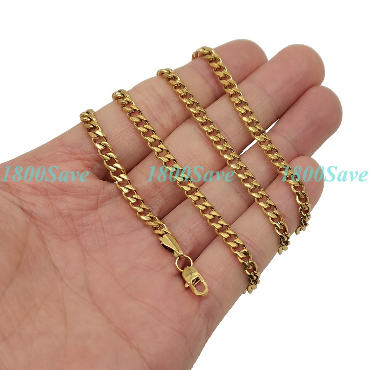 Genuine 18K Yellow Gold Plated GP Italian 16-32″ Miami Cuban Chain Necklace G062