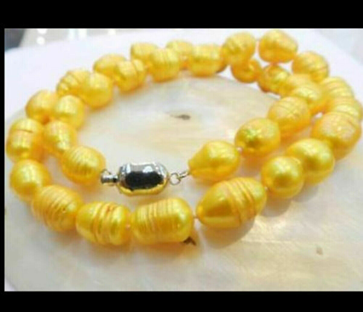 Rare Natural Multi-Color 10-11MM South Sea Freshwater Culture Pearl Necklace 18″