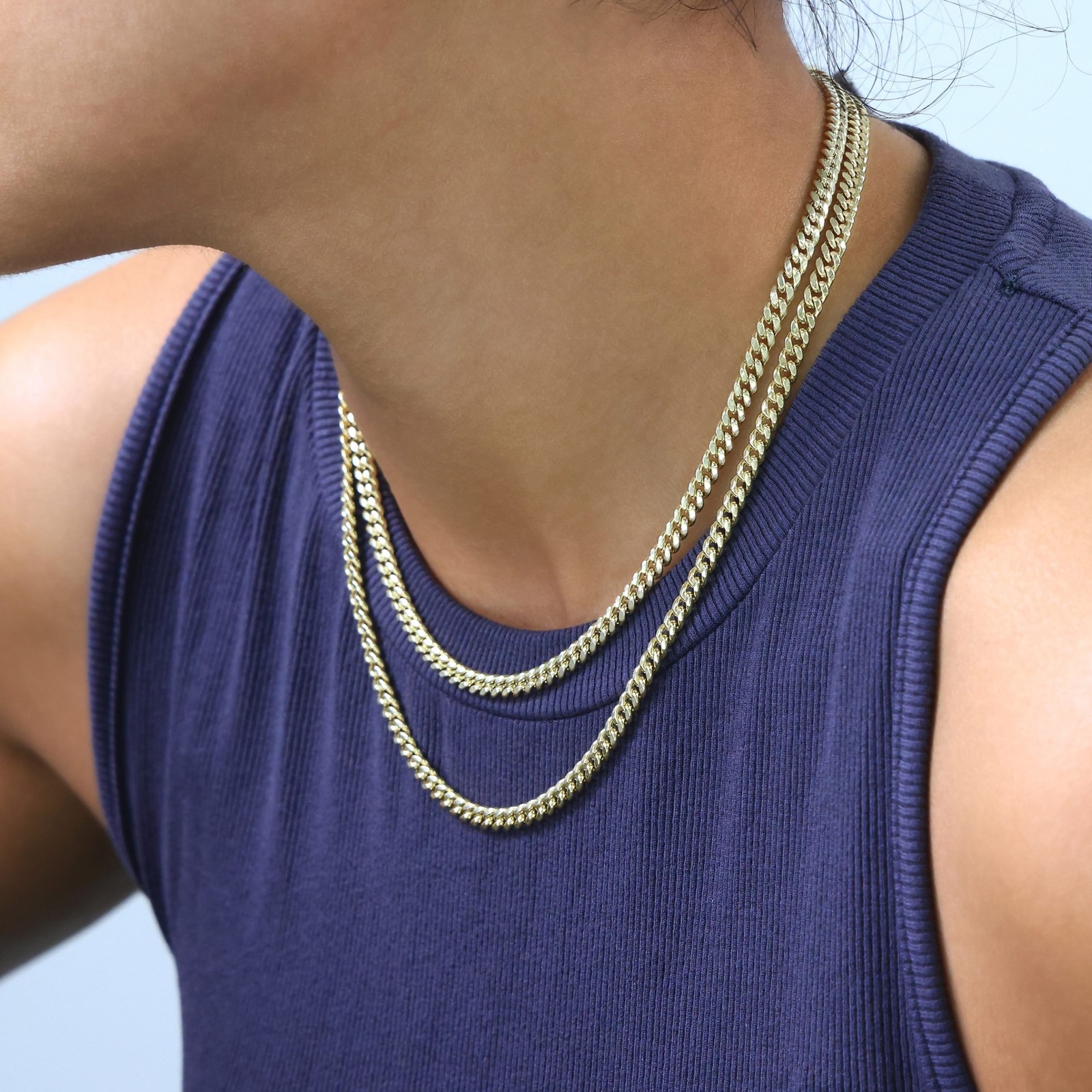 14K Yellow Gold 3mm-12.5mm Miami Cuban Link Chain Necklace Mens Women 16″- 30″