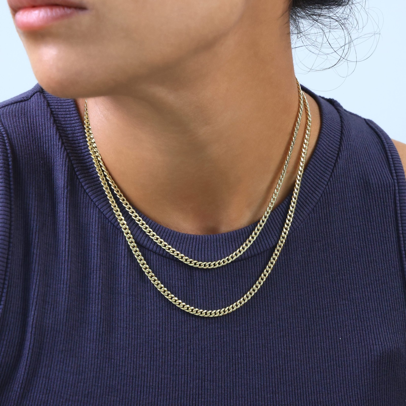 14K Yellow Gold 3mm-12.5mm Miami Cuban Link Chain Necklace Mens Women 16″- 30″