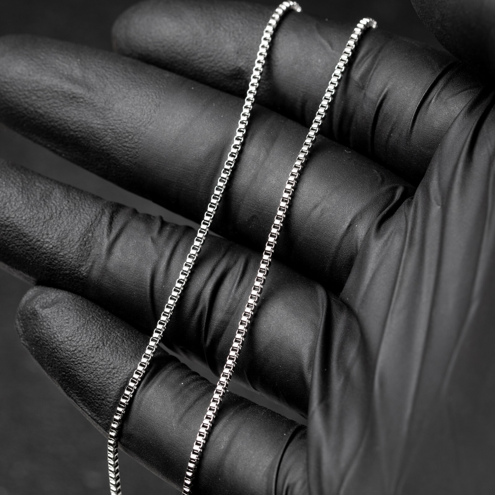 Women’s White Gold Plated Stainless Steel 1.5mm 16,18,20 Inch Box Chain Necklace