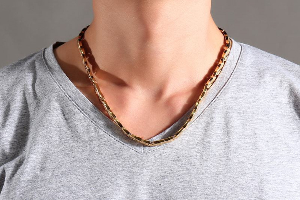 Men Hematite Magnetic Therapy Pain Relief Thick Necklace Hip Hop Fashion Jewelry