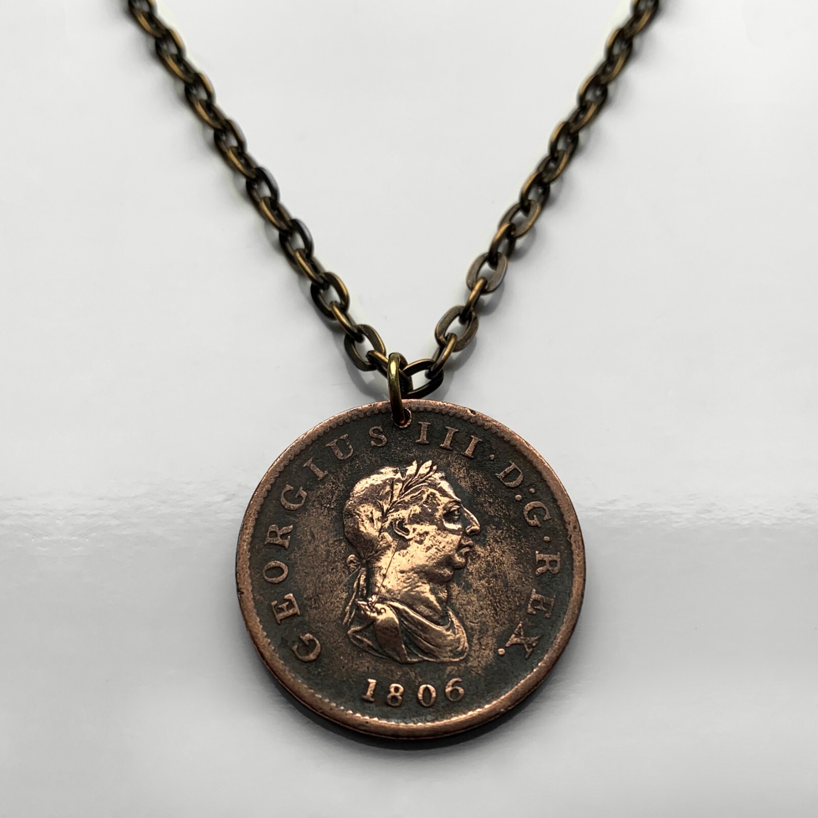 1806! UK Great Britain coin pendant King George III Britannia England 001847