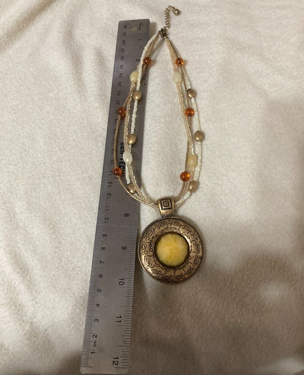 Beaded KC branded necklace 16in fashion jewelry Item N12