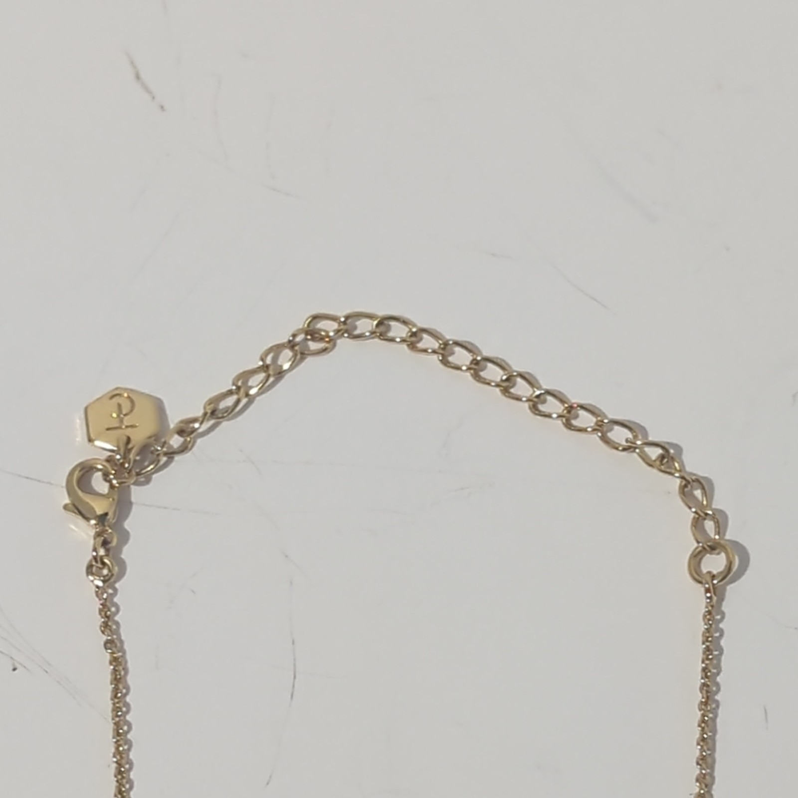 Touchstone Crystal by Swarovski Pave Bar Necklace Gold Tone Adjustable Dainty