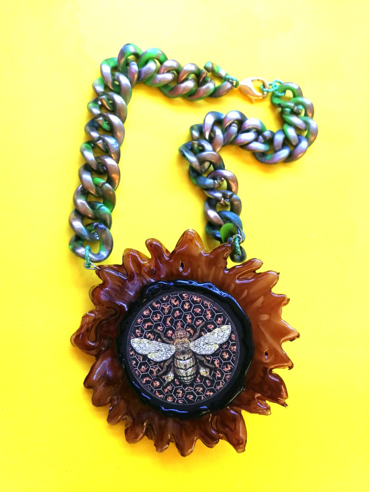 Woman Necklace Jewelry Sun Flower Brutalist Modernist Sunflower Bracelet Pendant