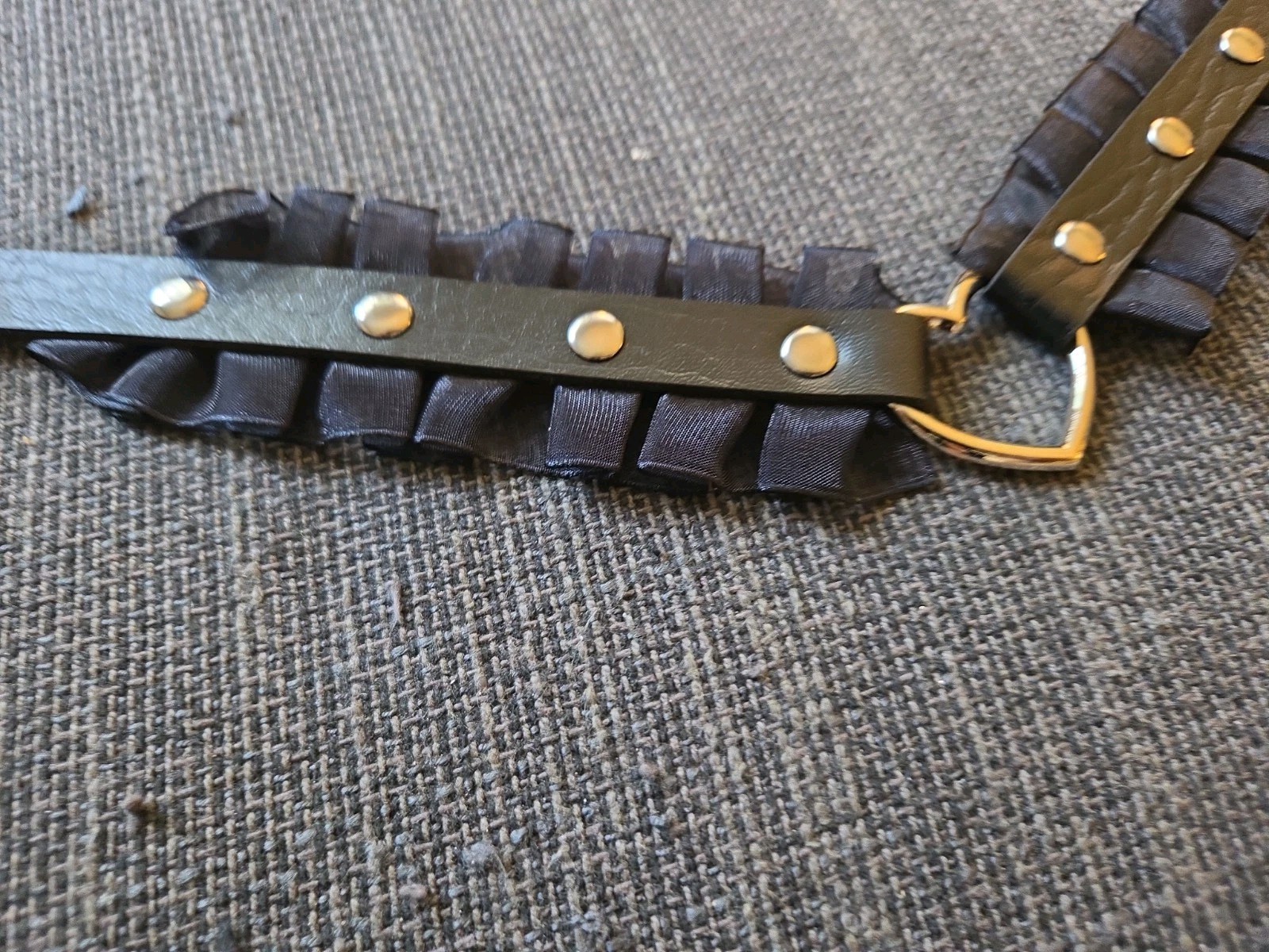 Black Chocker With Metal Heart In Middle With Black Lace
