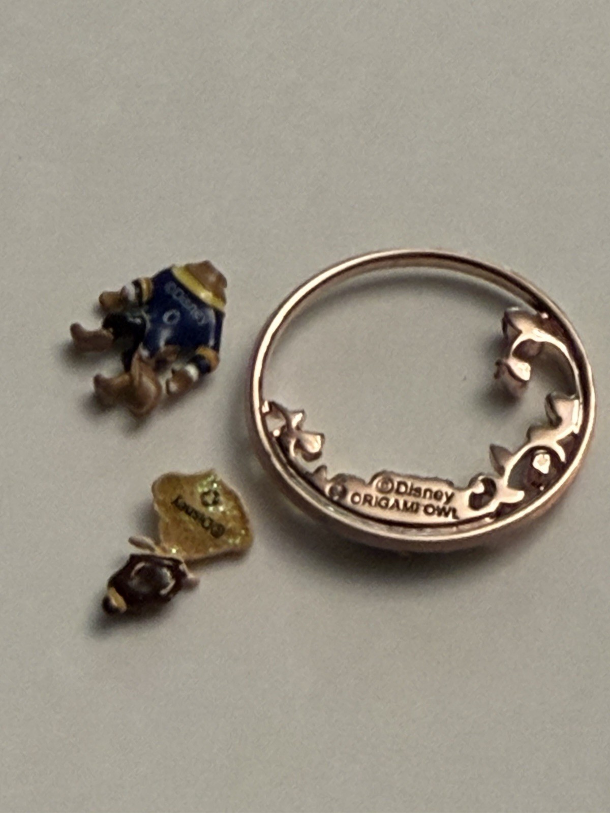 Origami Owl Disney Beauty And The Beast Large Locket Window Shelf With 2 Charms