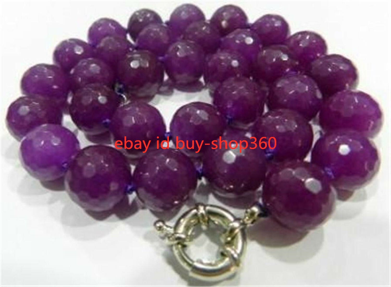 Natural! 10mm Faceted Purple Alexandrite Round Gemstone Beads Necklace 18”