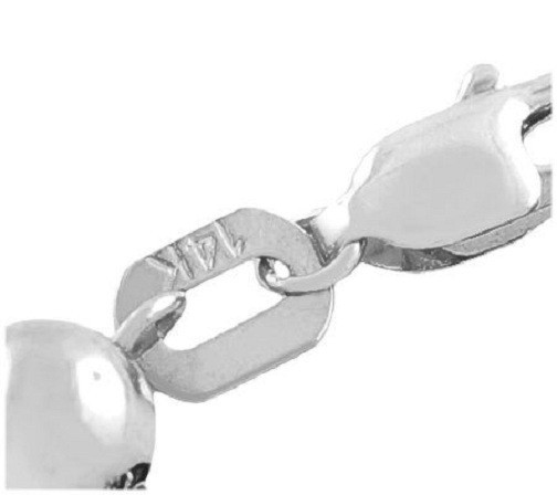 Up to 30″ Solid Adjustable Venetian Box Chain Necklace Real 14K White Gold