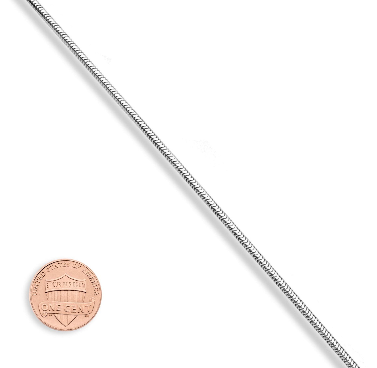 Miabella 925 Sterling Silver Italian 1.5Mm 2Mm 2.5Mm Round Snake Chain Necklace