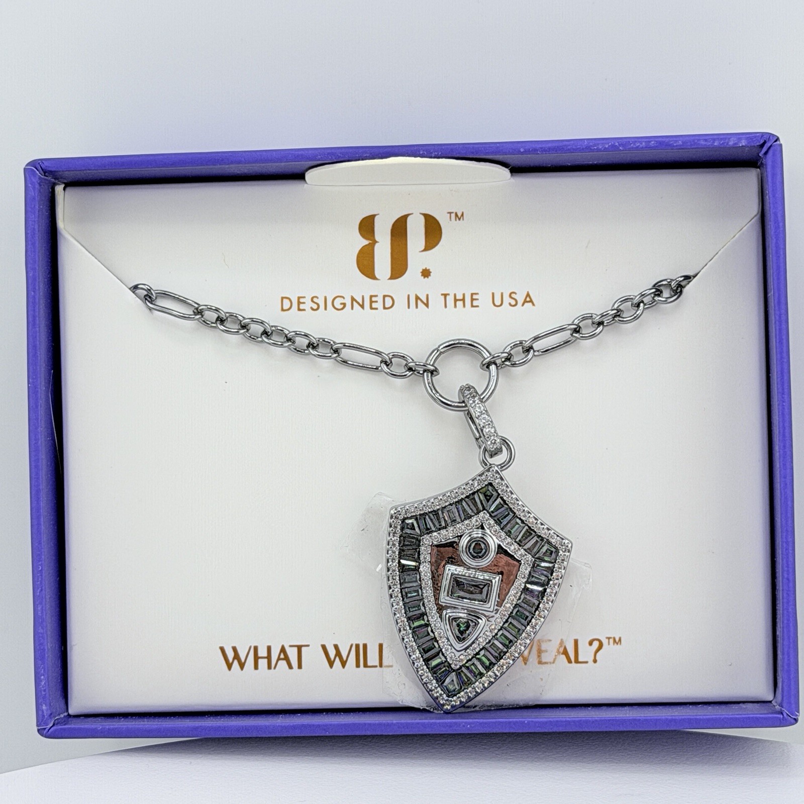 Bomb Party June 2026 Necklace “The Arabella Shield” Alexandrite on Hematite
