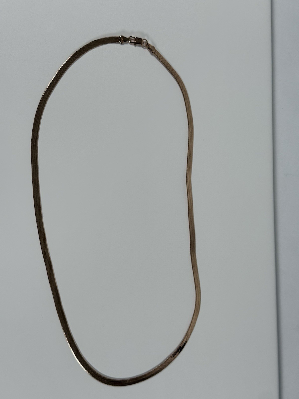 NEW 14k Gold Plated Herringbone Flat Necklace Chain 23.5”