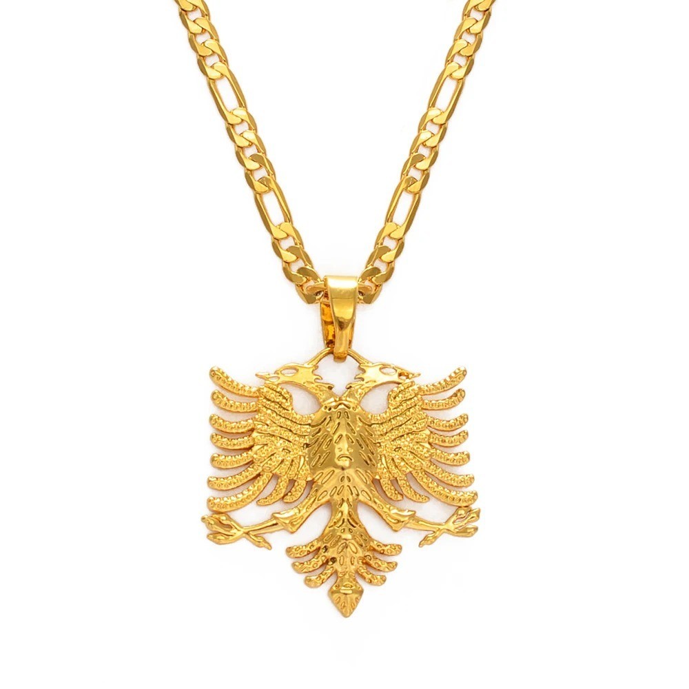 Albania Eagle Pendant Necklace Albanian Jewelry Ethnic Kosovo Silver/gold Color