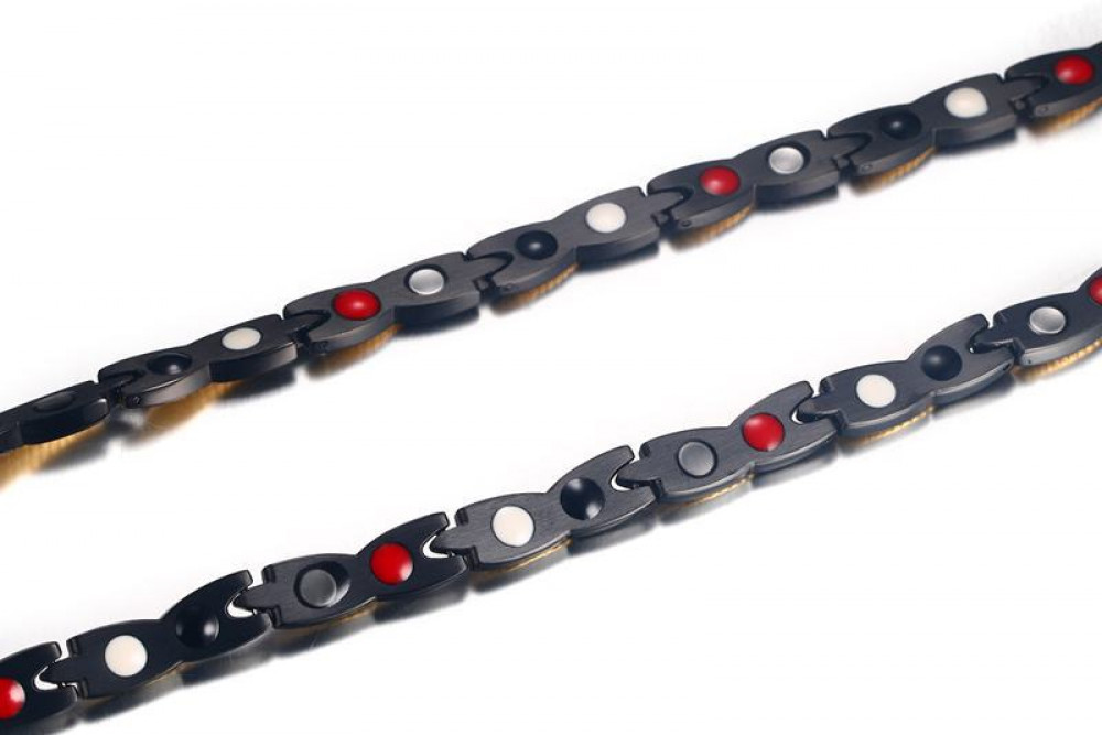 Men Hematite Magnetic Therapy Pain Relief Thick Necklace Hip Hop Fashion Jewelry