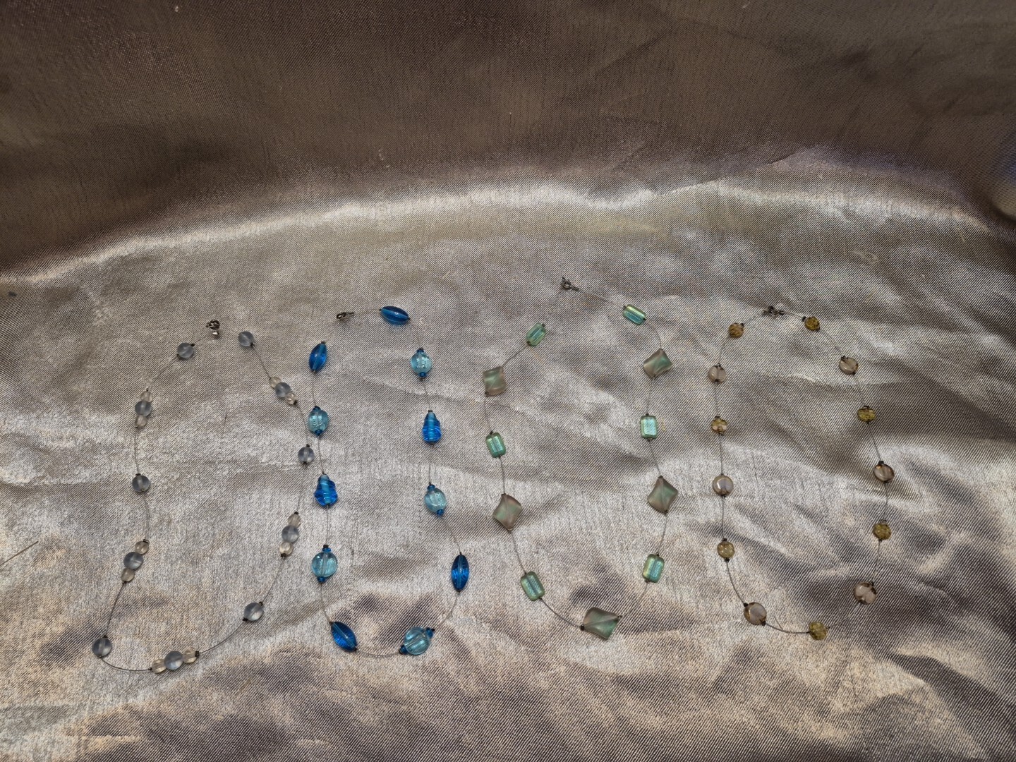 Glass Bead Necklaces Lot Of 4 17″-18″