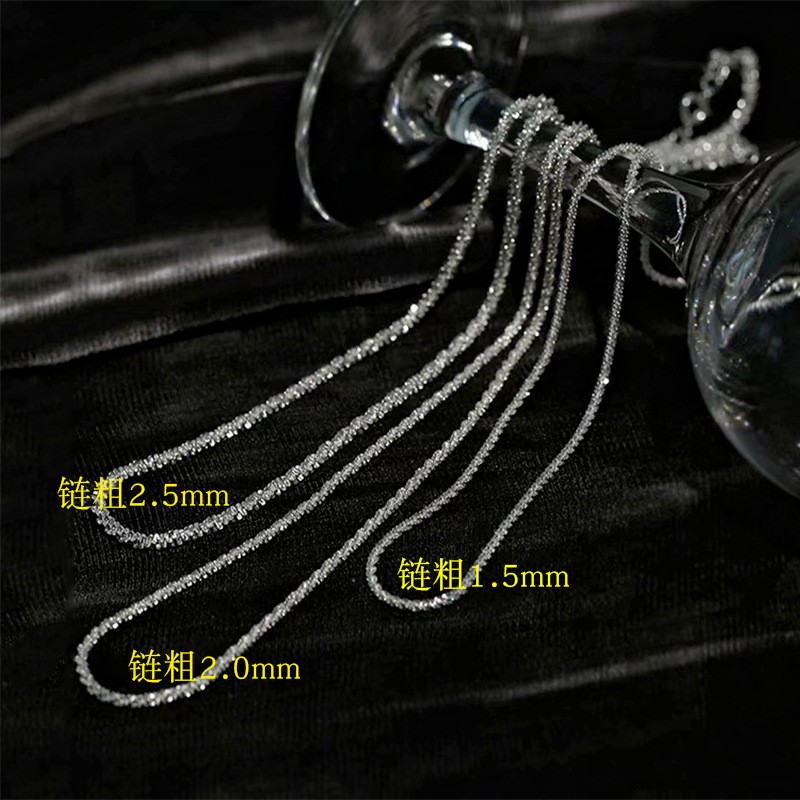 S925 Sterling Silver Necklace Women’s Versatile Premium Italian Gypsy Plain