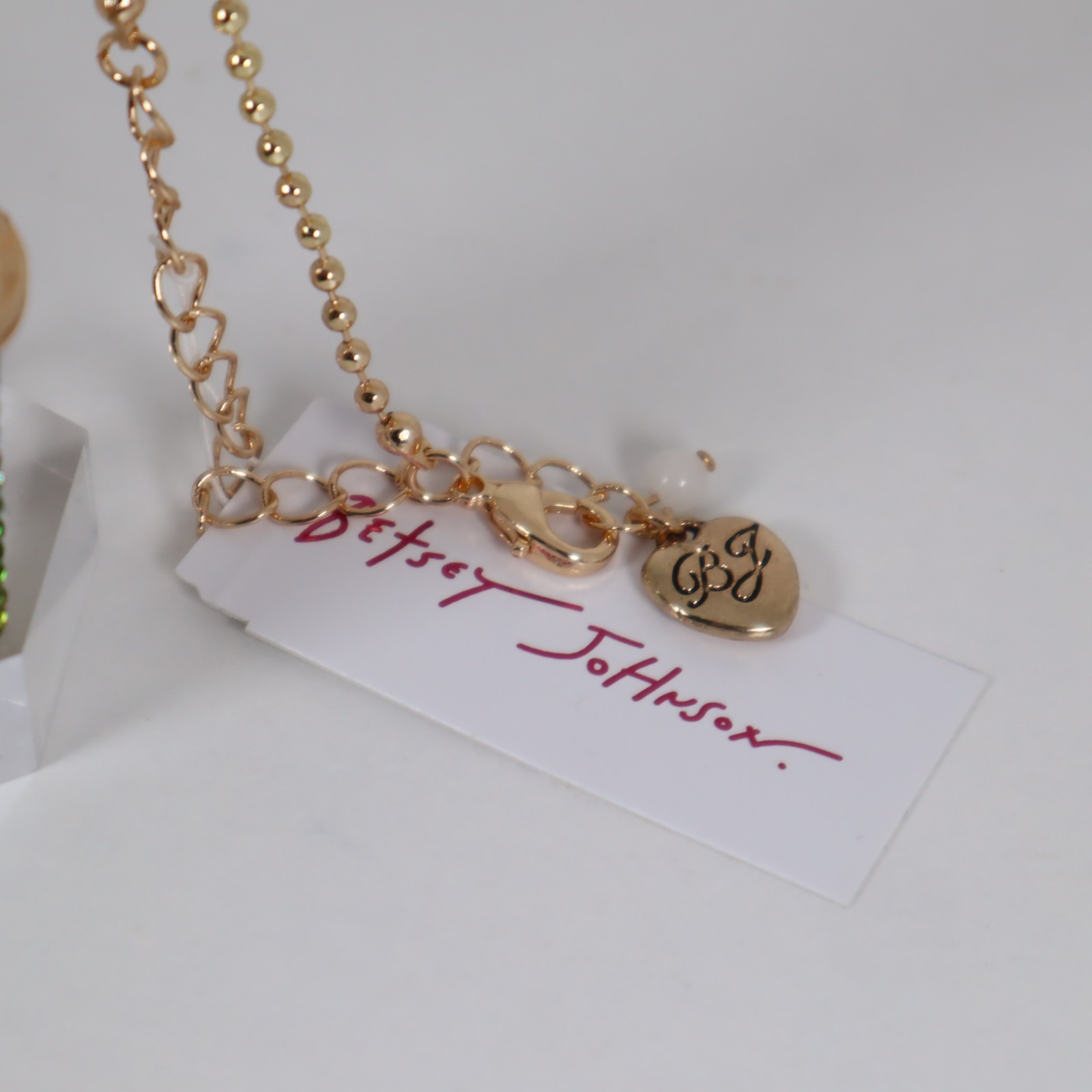 BETSEY JOHNSON Latte Coffee Cup Rhinestone Fall/Autumn Pendant Necklace