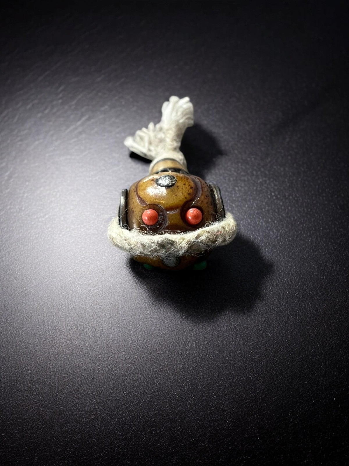Hand-Carved Nepal Tibet Yak Bone Guru Bead for Mala Prayer Beads