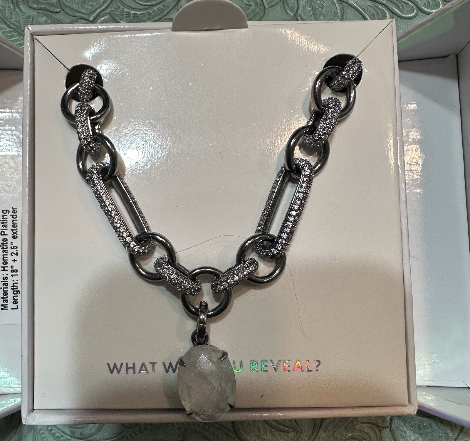Bomb Party Mental Health Necklace Flourish Through Adversity~ Clear to Green
