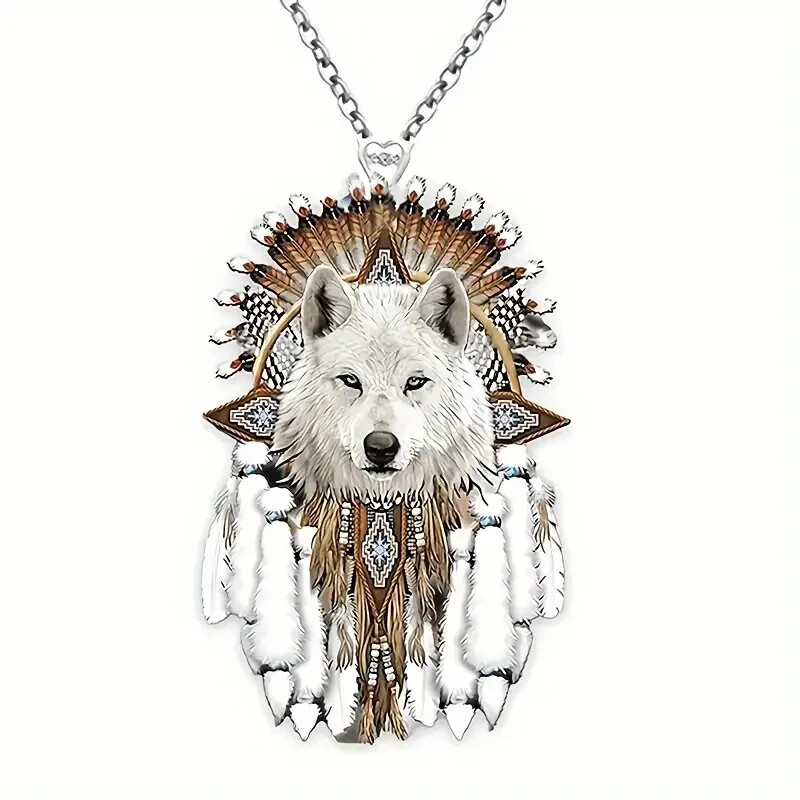 Beautiful! Wolf Pendant & 18″ Necklace FREE SHIPPING IN THE USA!