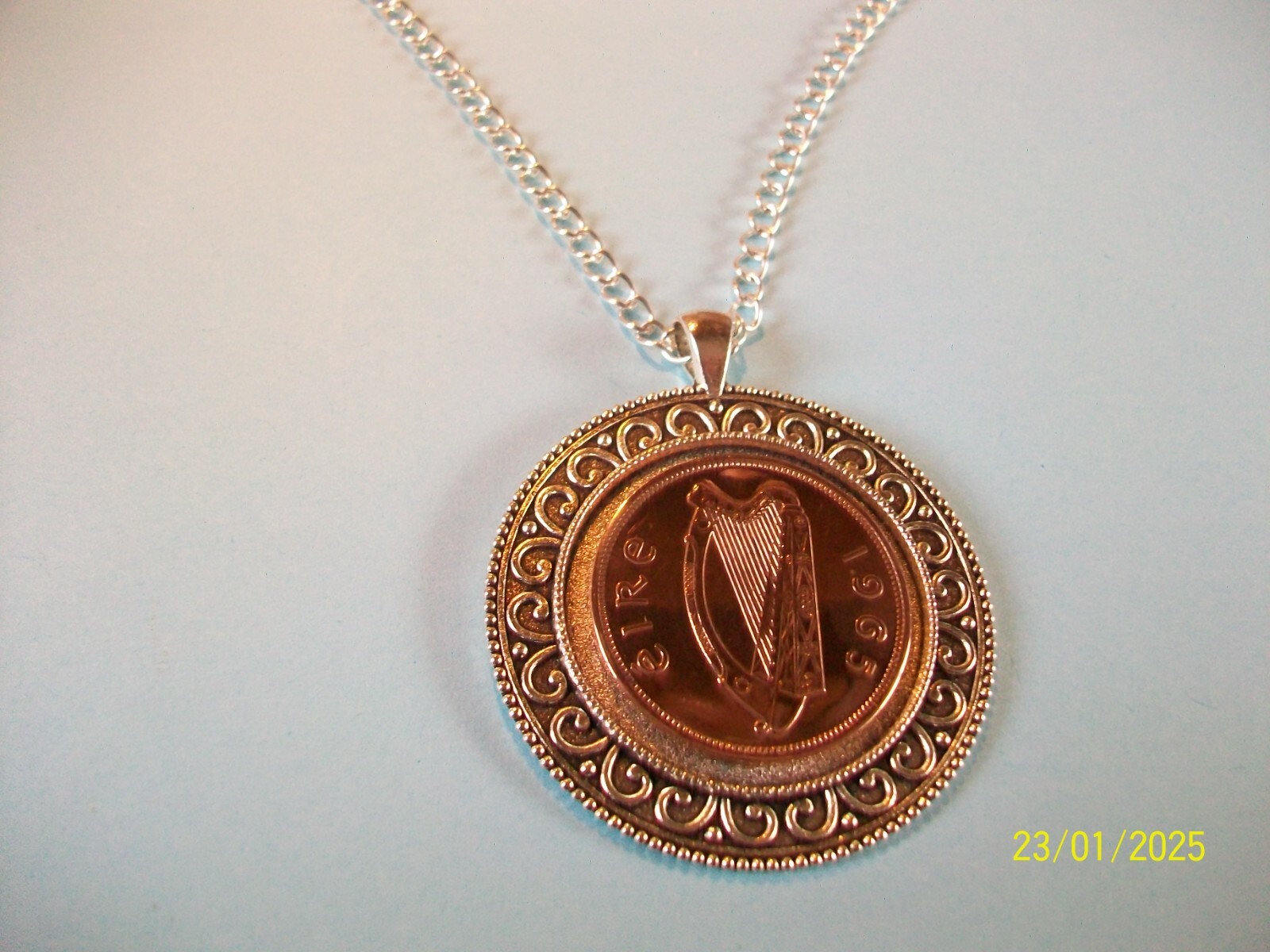 PENNY COIN – IRISH HARP – LIMITED EDITION CASED CURB NECKLACE – 1928 to 1968