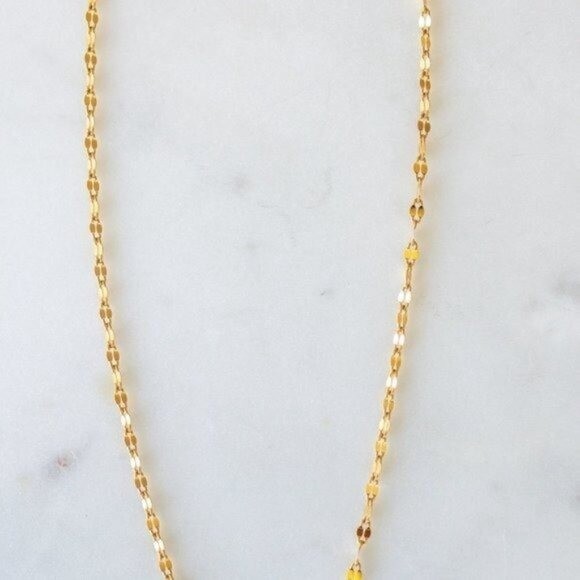 Minimalist Gold Sparkle Chain Necklace Waterproof Everyday Jewelry Non-tarnish
