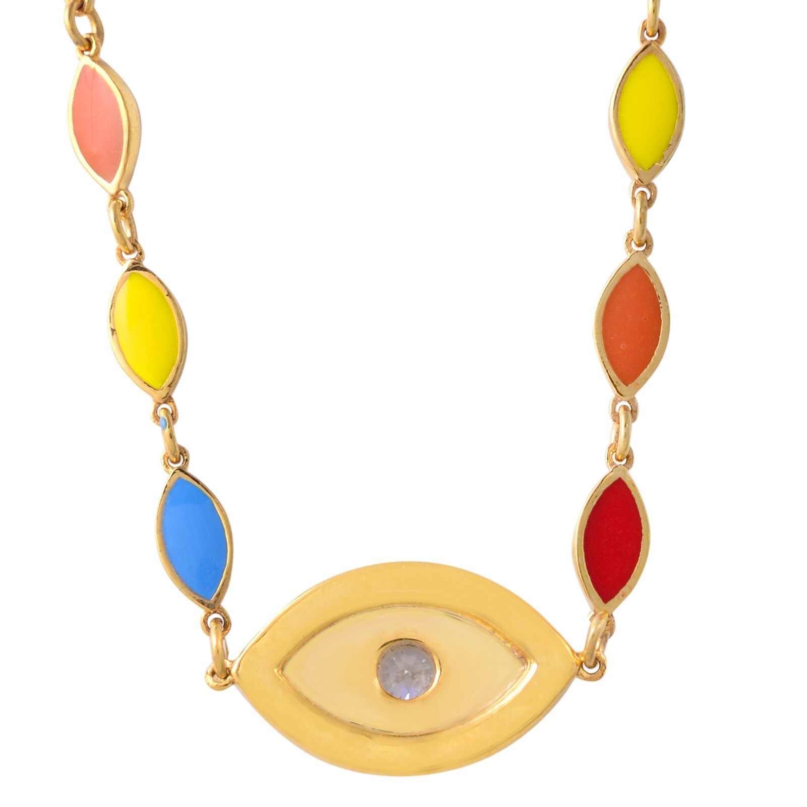 Jewelry Fiesta Evil Eye Choker Necklace Multi Enamel Fashion Jewelry for Women