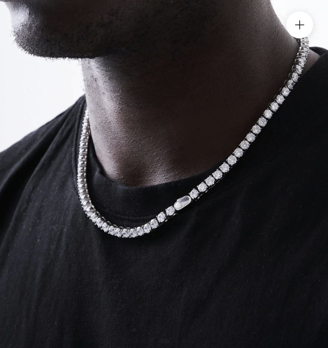 New-CraftD tennis chain necklace 20inch cubic bling-5mm