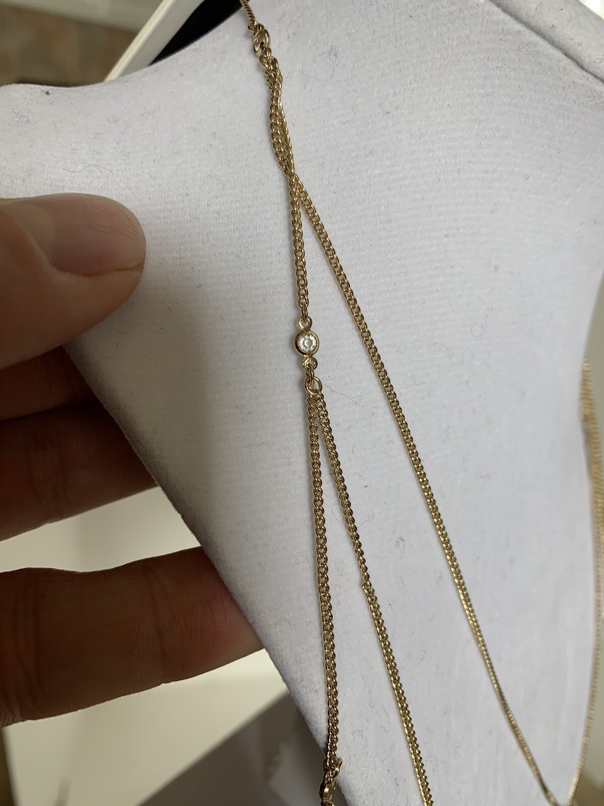 BCBGMAXAZRIA Womens Gold Colored Jeweled One Size Fits All