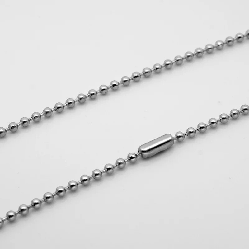 Wholesale 316L Stainless Steel Ball Bead Necklace Chain For Pendants 16″ – 36″